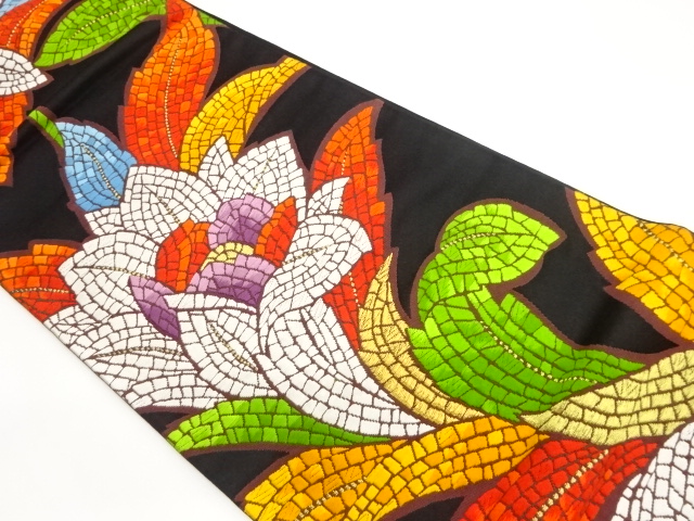 JAPANESE FUKURO OBI / WOVEN FLOWER